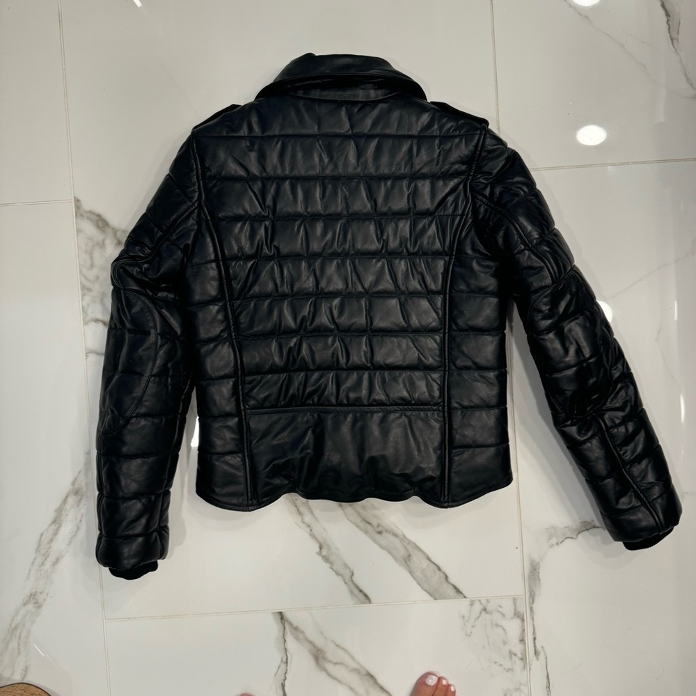 ALEXANDER WANG X H&M LEATHER BOMBER JACKET - Picture 5 of 11
